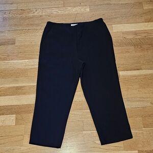 Rachel Zoe Black Cropped Straight-Leg Pants - Pull Up
